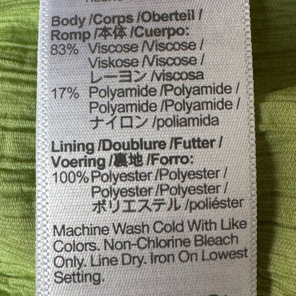 NWT Madewell Green Crinkle Fabric Elastic Waist Straight Pants - Women's X-Large - Picture 10 of 10